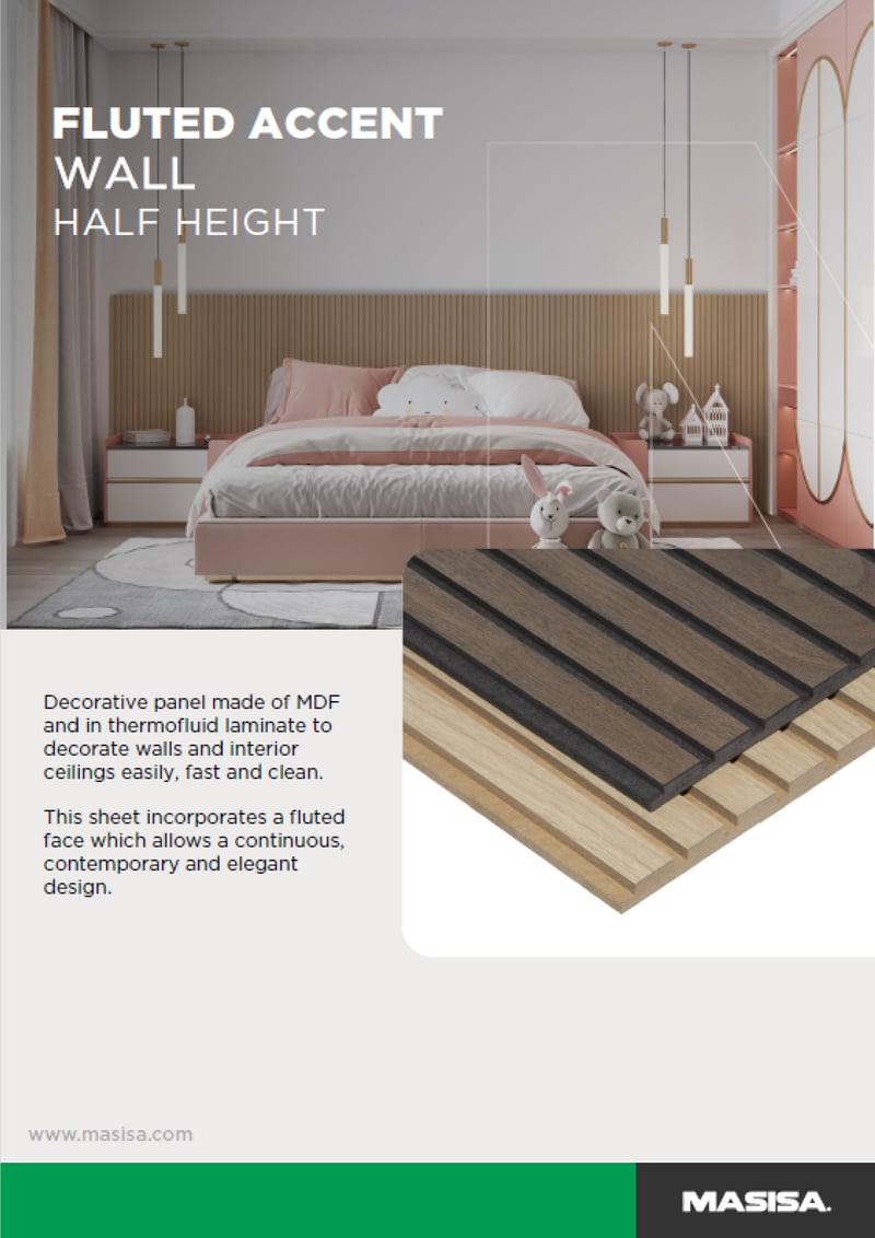 Fluted Accent Wall Half Height