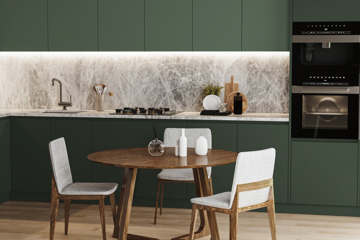 cocina verde metálico 2-1