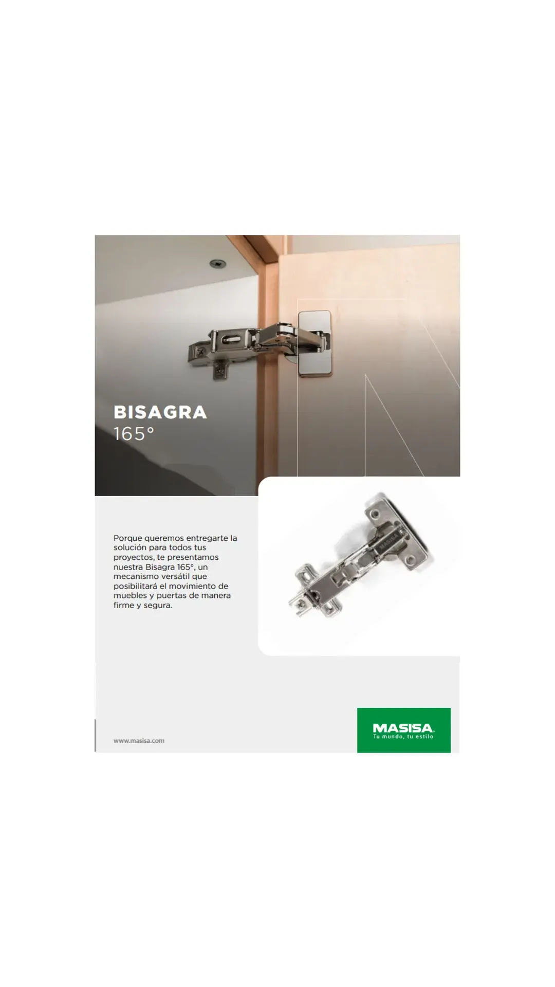 Bisagra 165 grados 35 mm