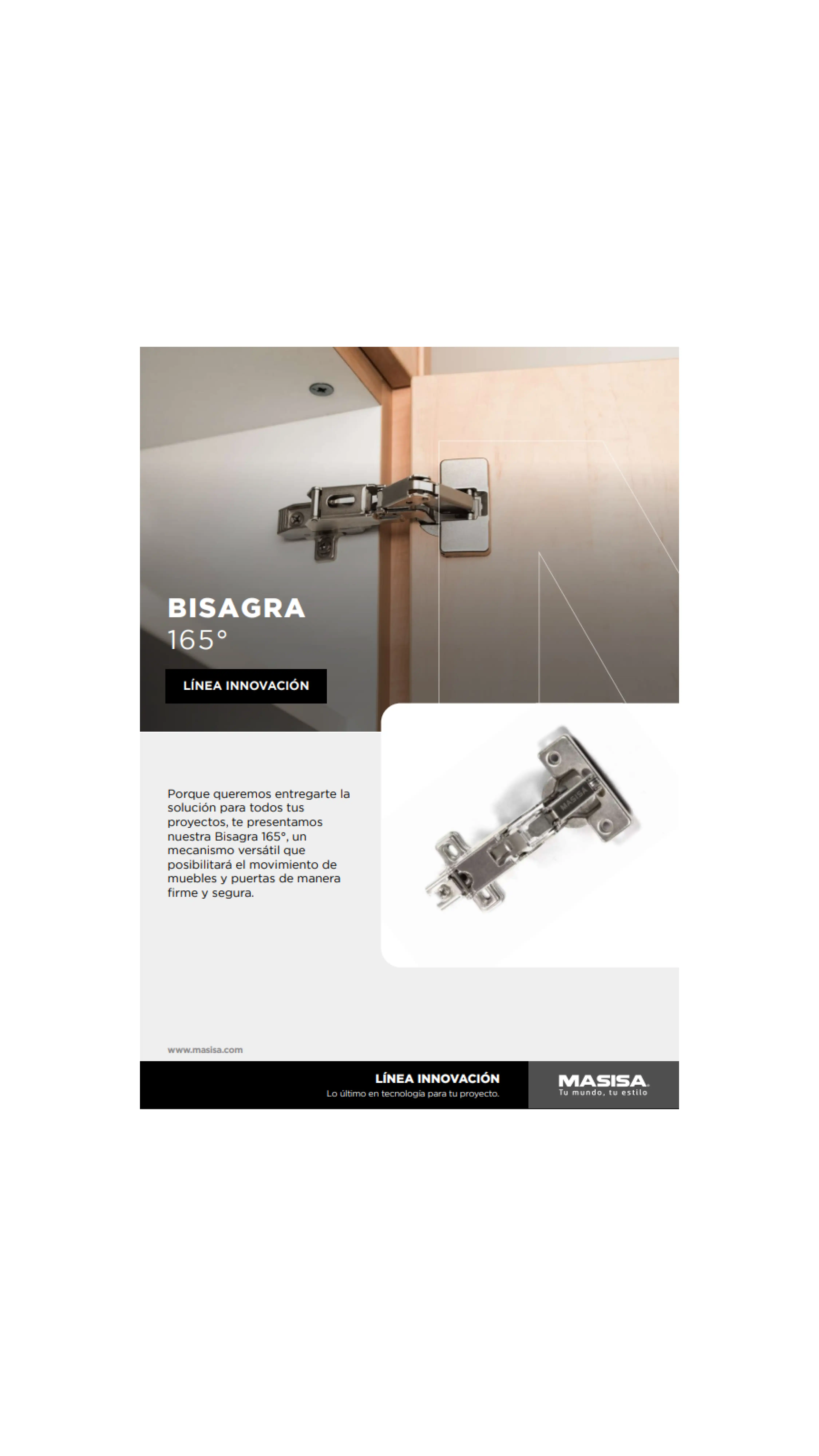 Bisagra 165 grados 35 mm