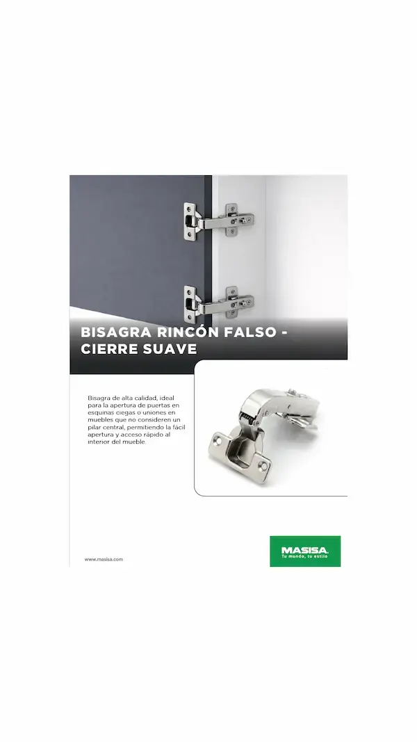 Bisagra Rincón Falso Cierre Suave