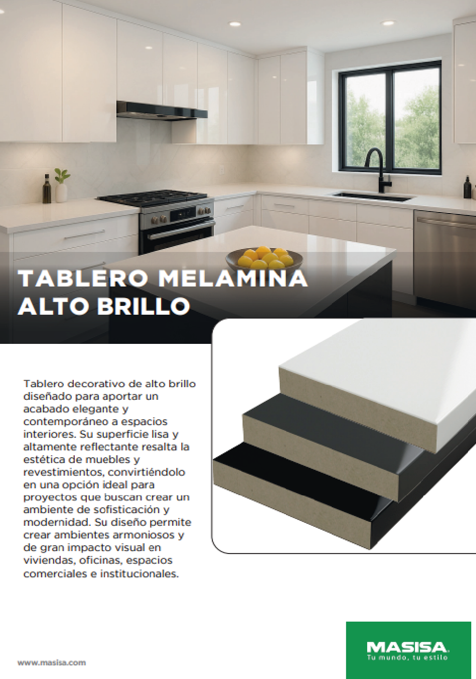 MDF Alto Brillo