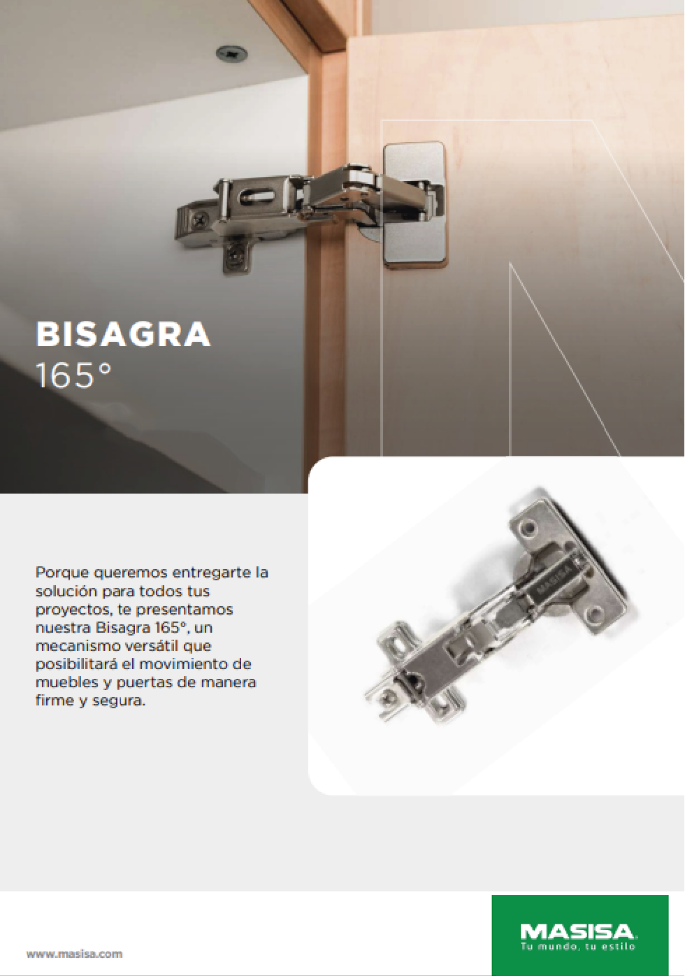 Bisagra 165 grados 35 mm