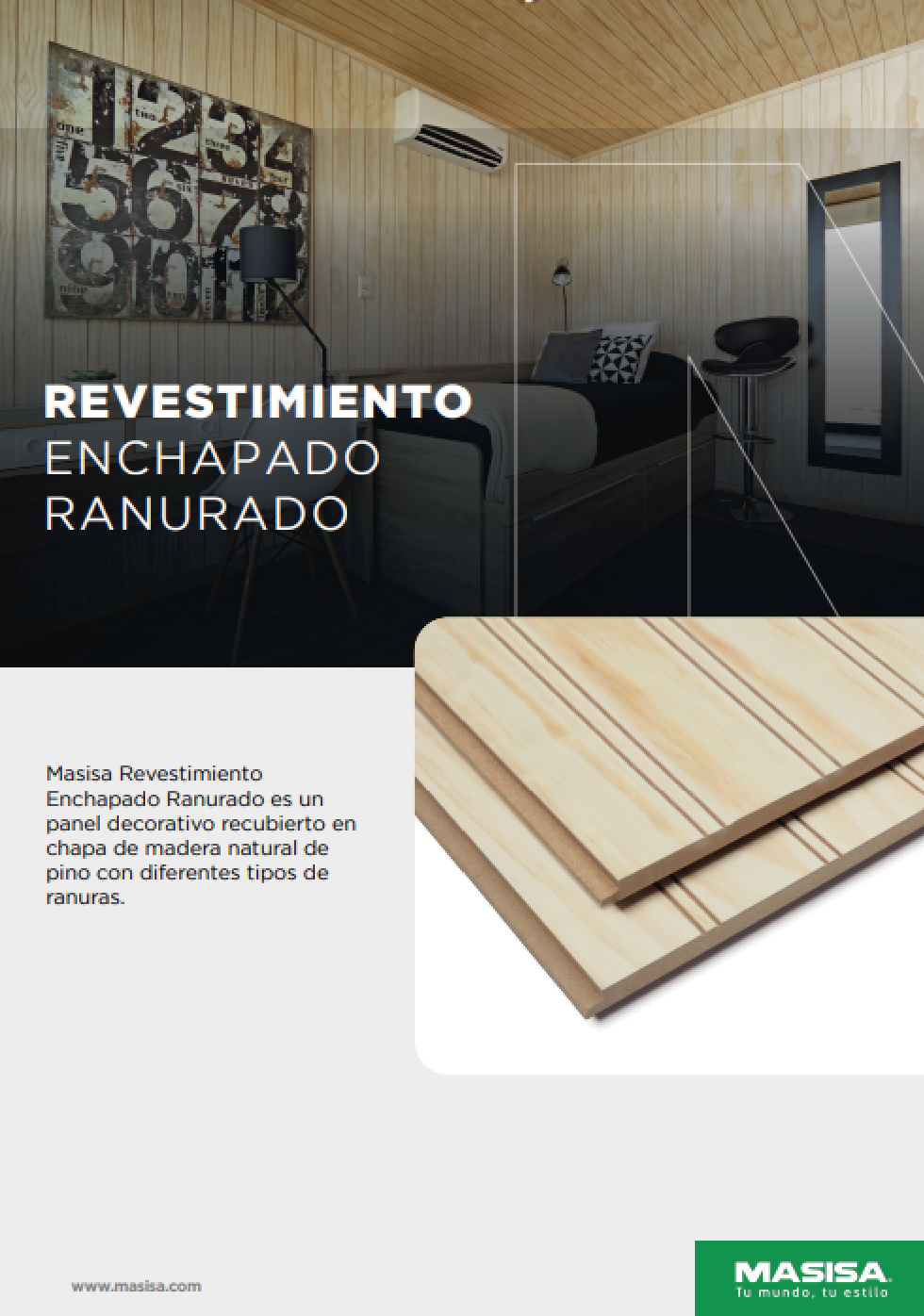 Revestimiento Enchapado Ranurado