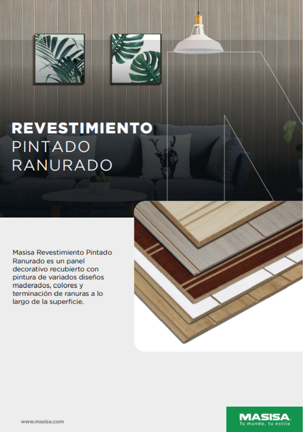 Revestimiento Pintado Ranurado