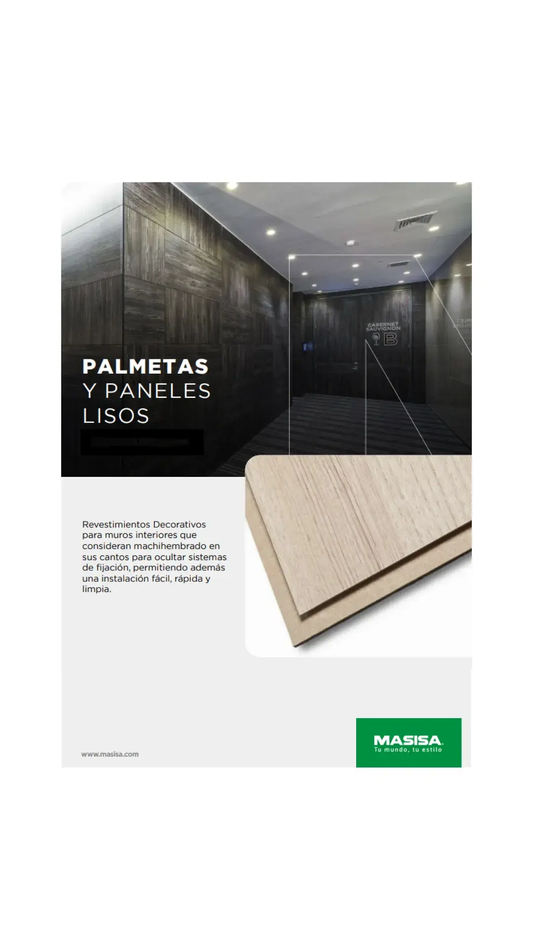 Revestimientos Palmetas y Paneles Lisos