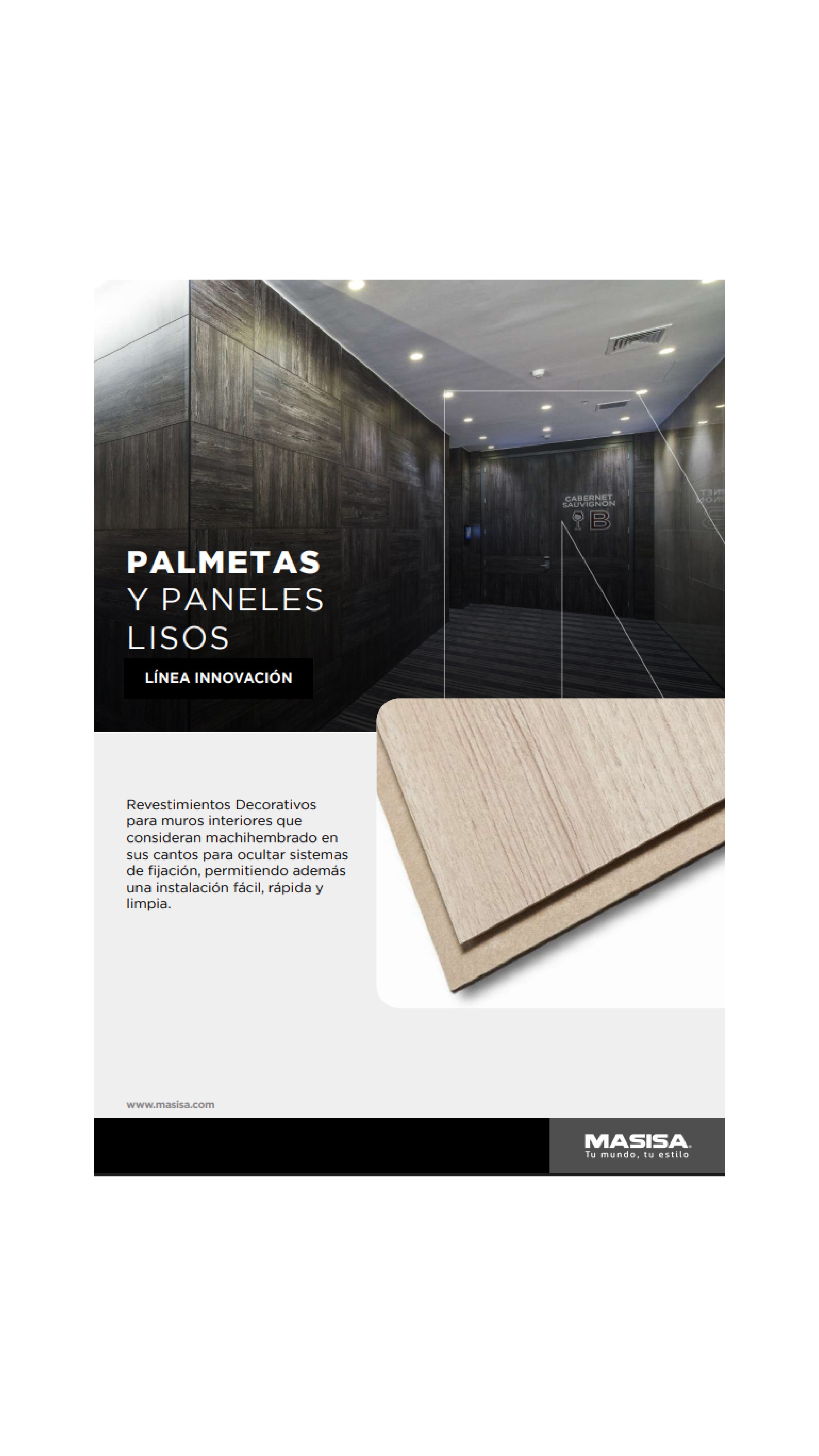 Palmetas y Paneles Lisos