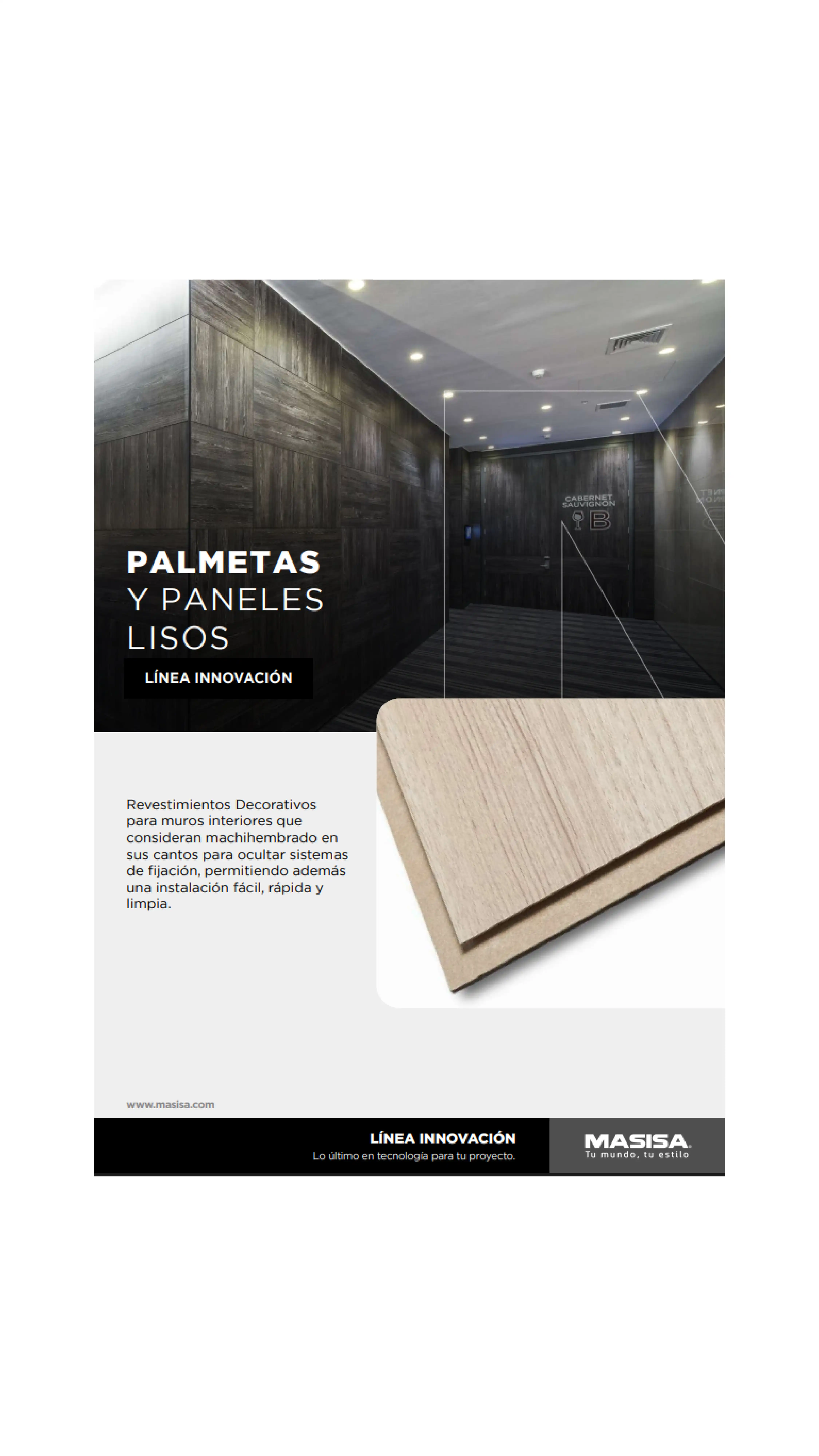 Palmetas y Paneles Lisos
