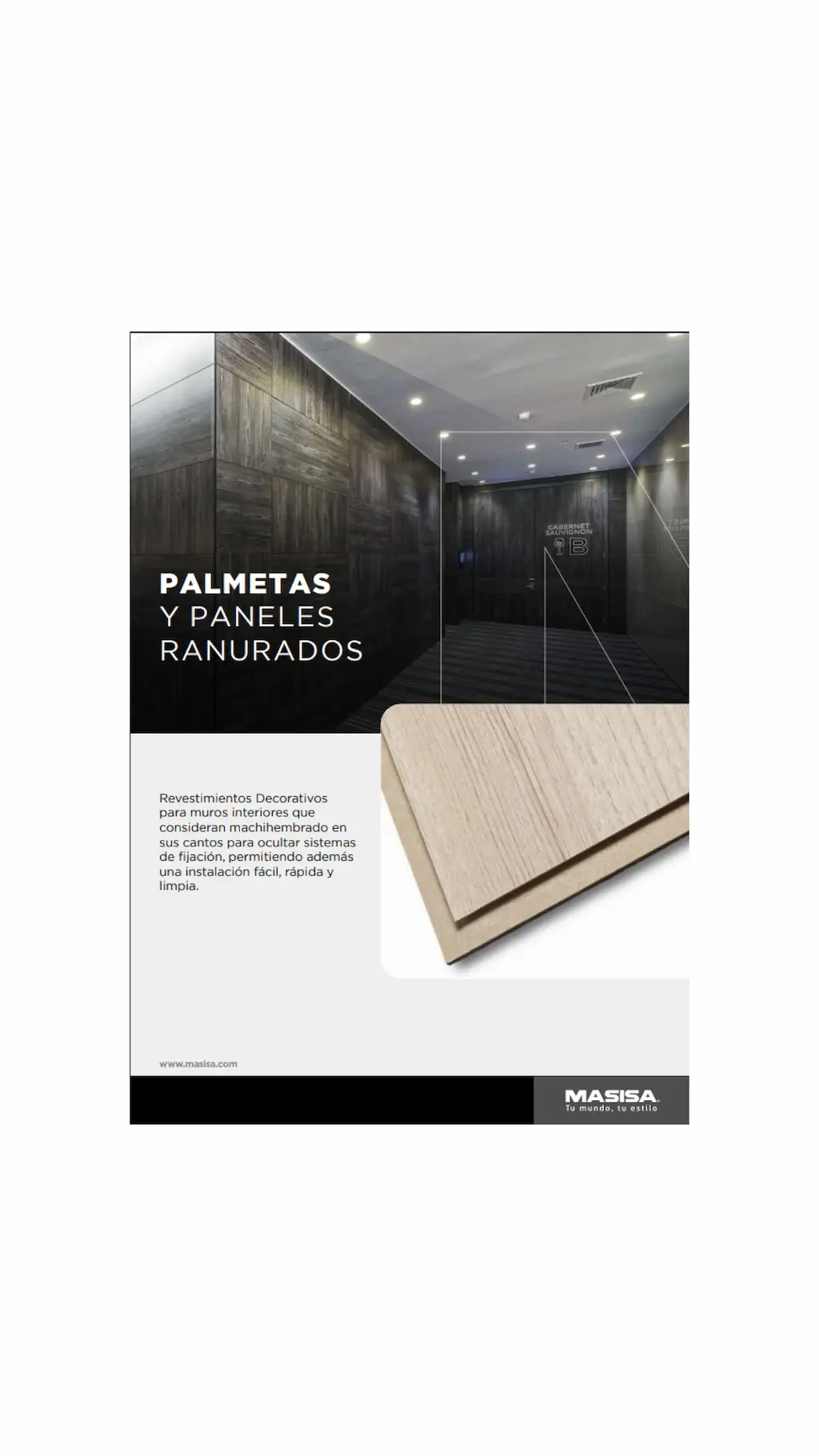 Palmetas y Paneles Ranurados