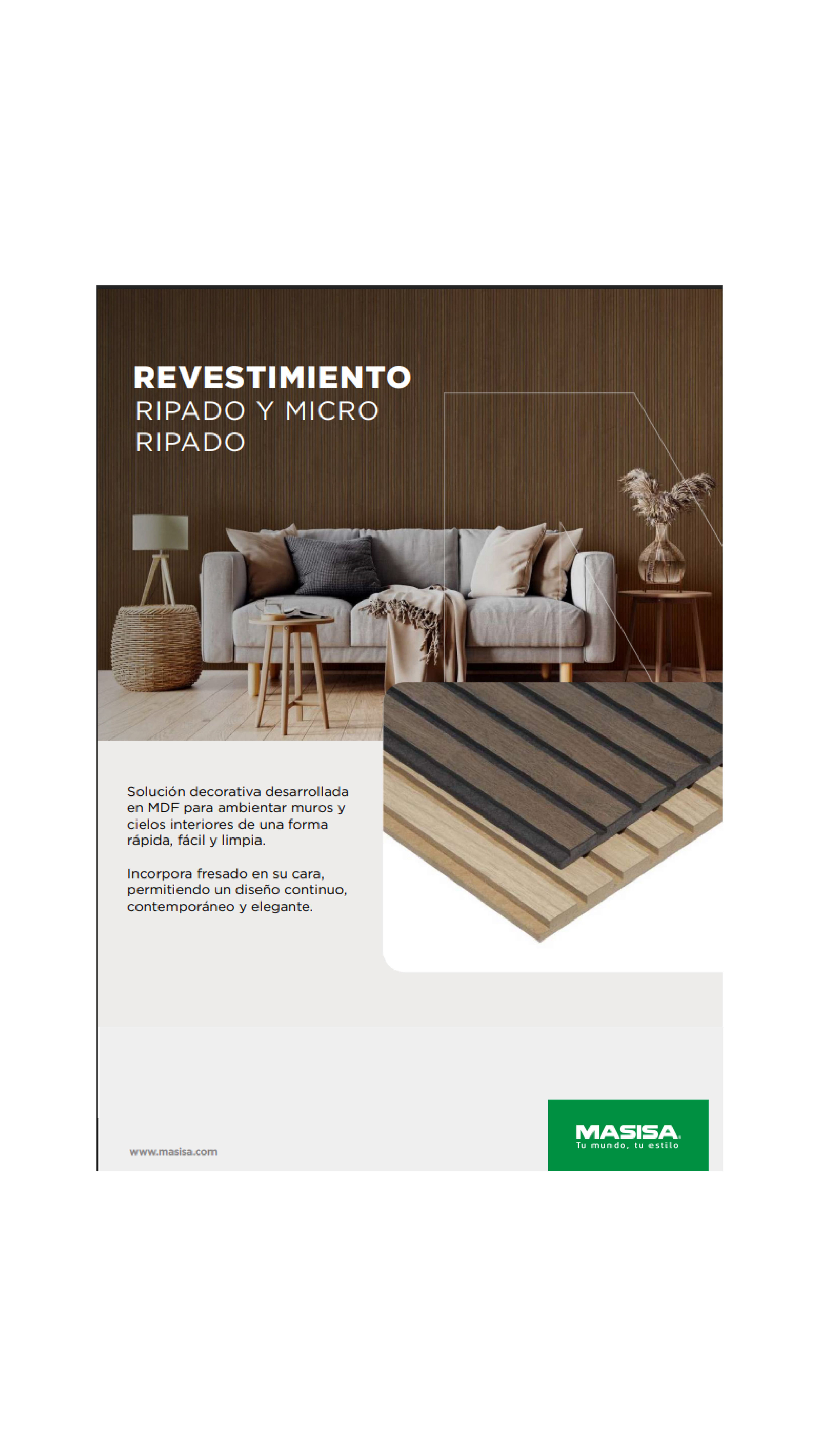 Revestimientos Ripados y Micro Ripados Melaminizados