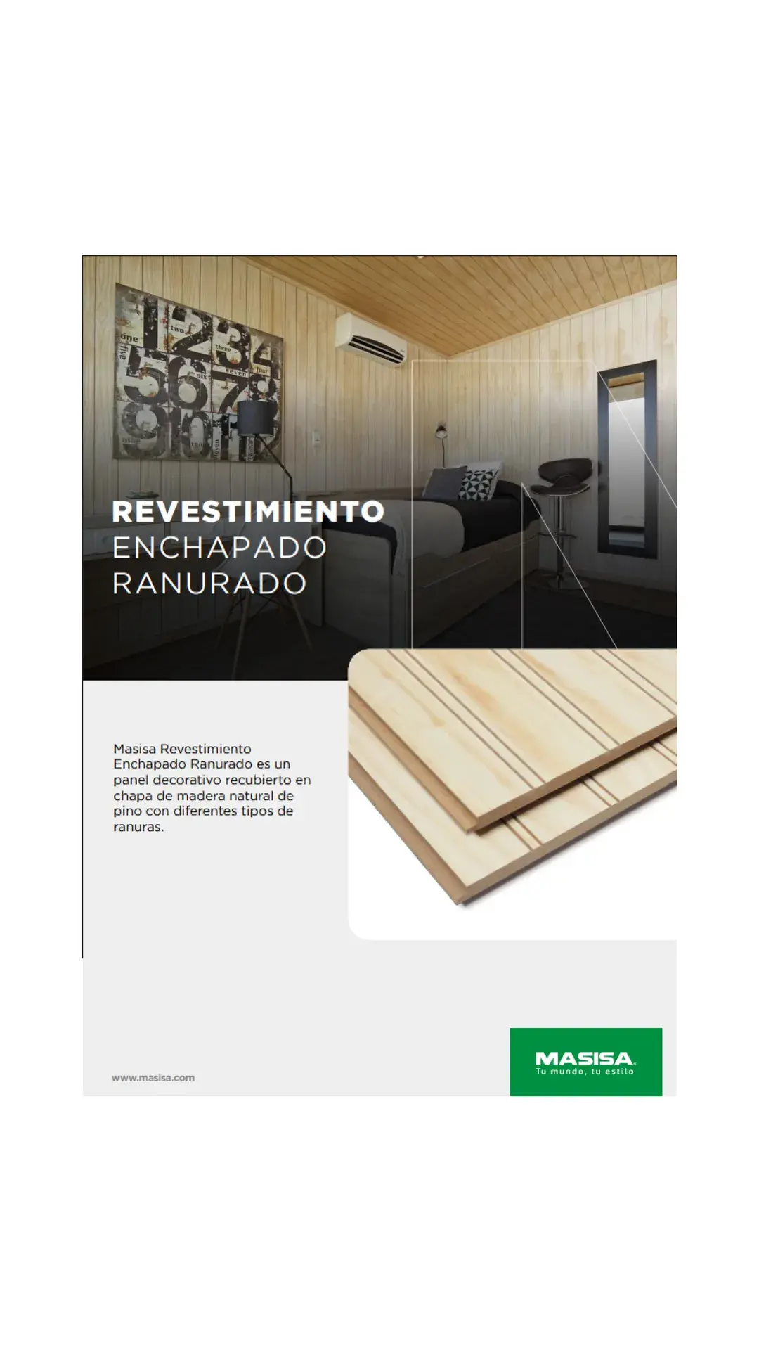 Revestimiento Enchapado Ranurado