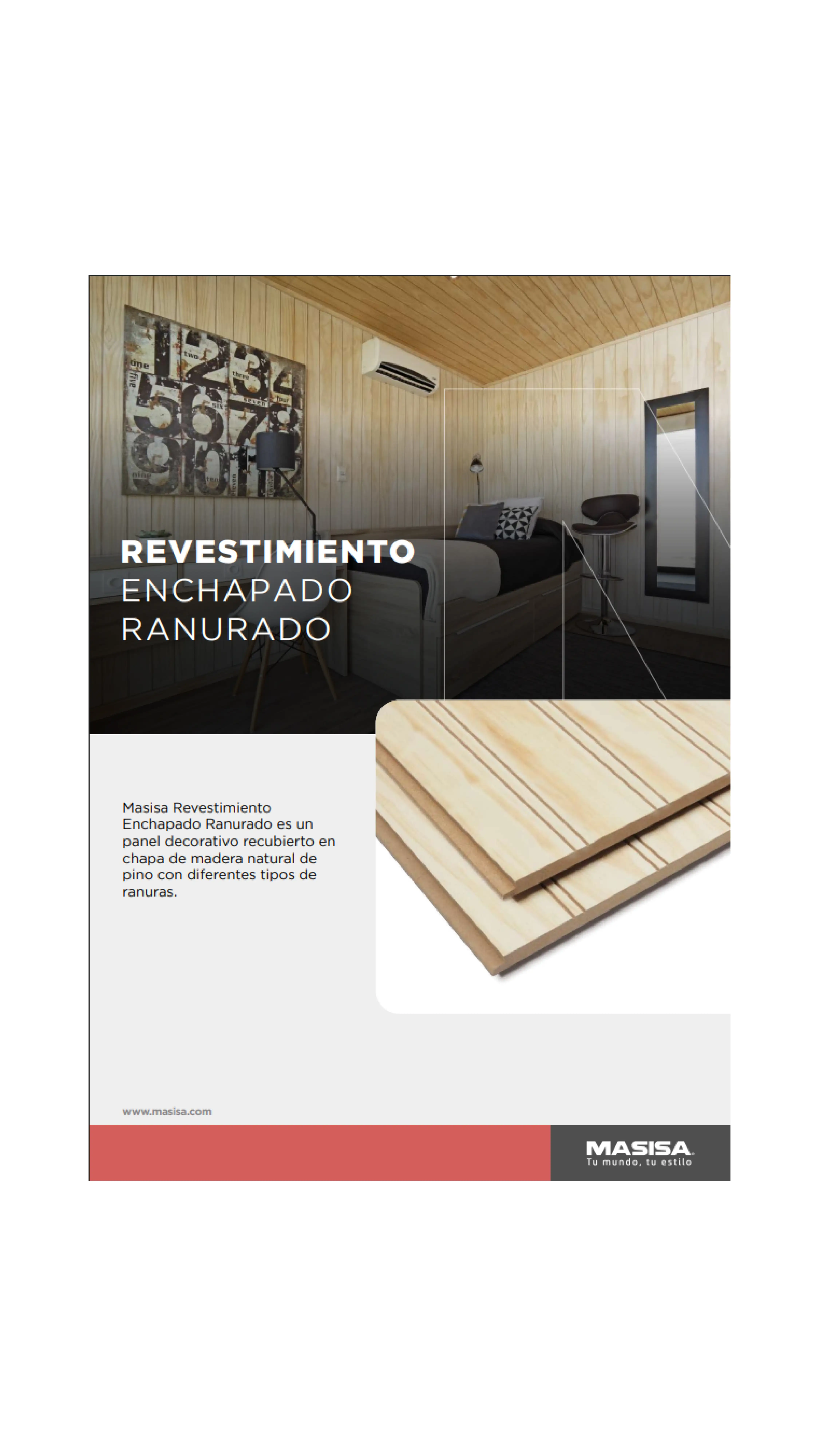 Revestimiento Enchapado Ranurado