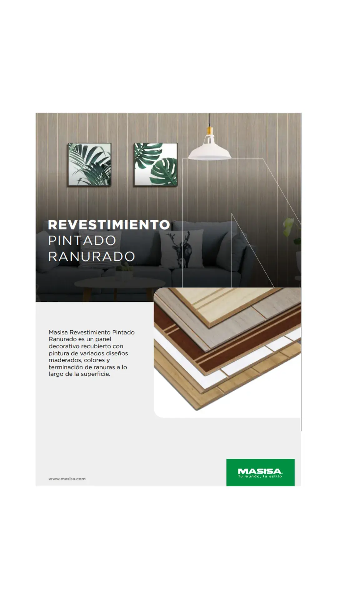Revestimiento Pintado Ranurado
