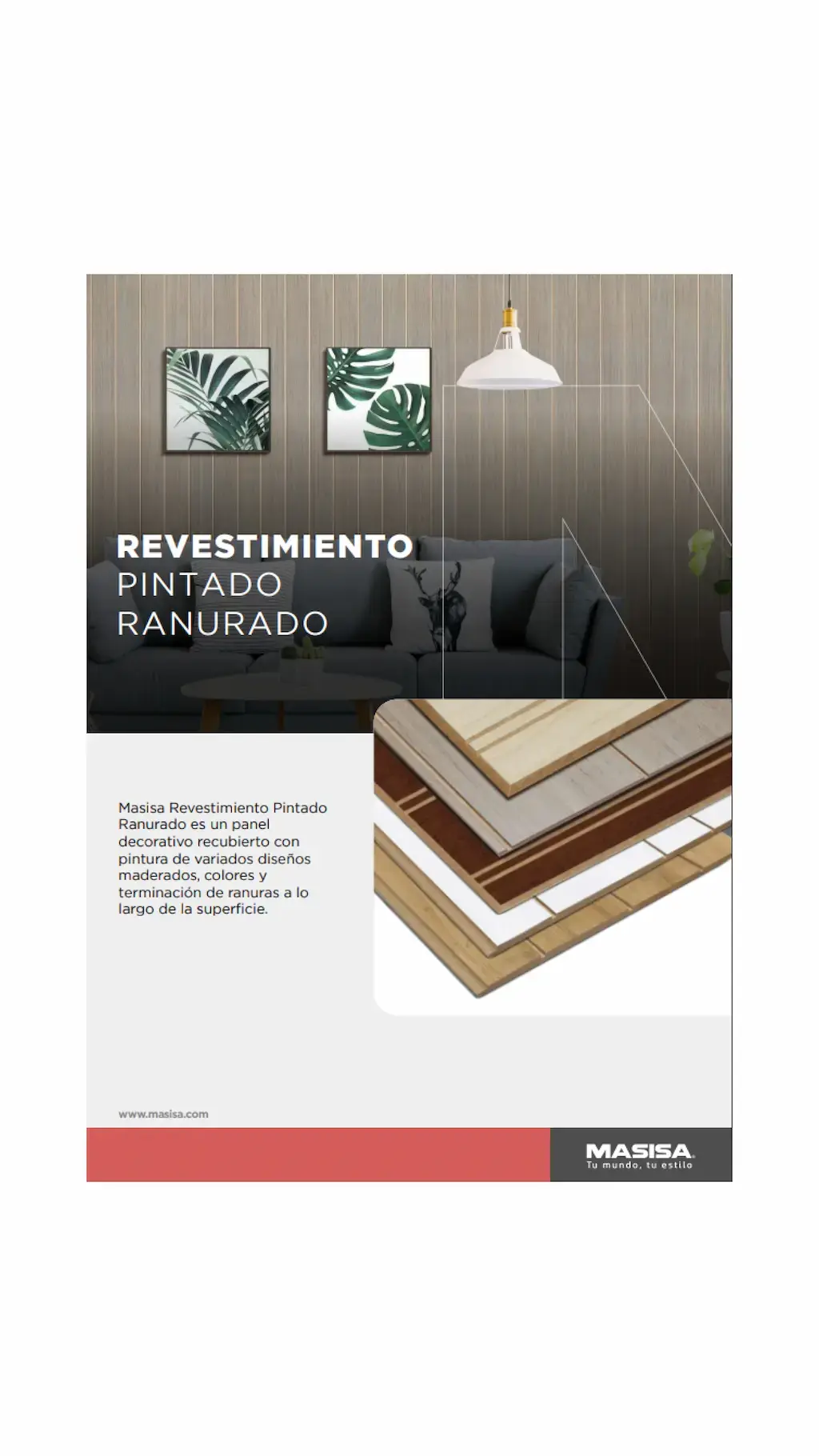 Revestimiento Pintado Ranurado